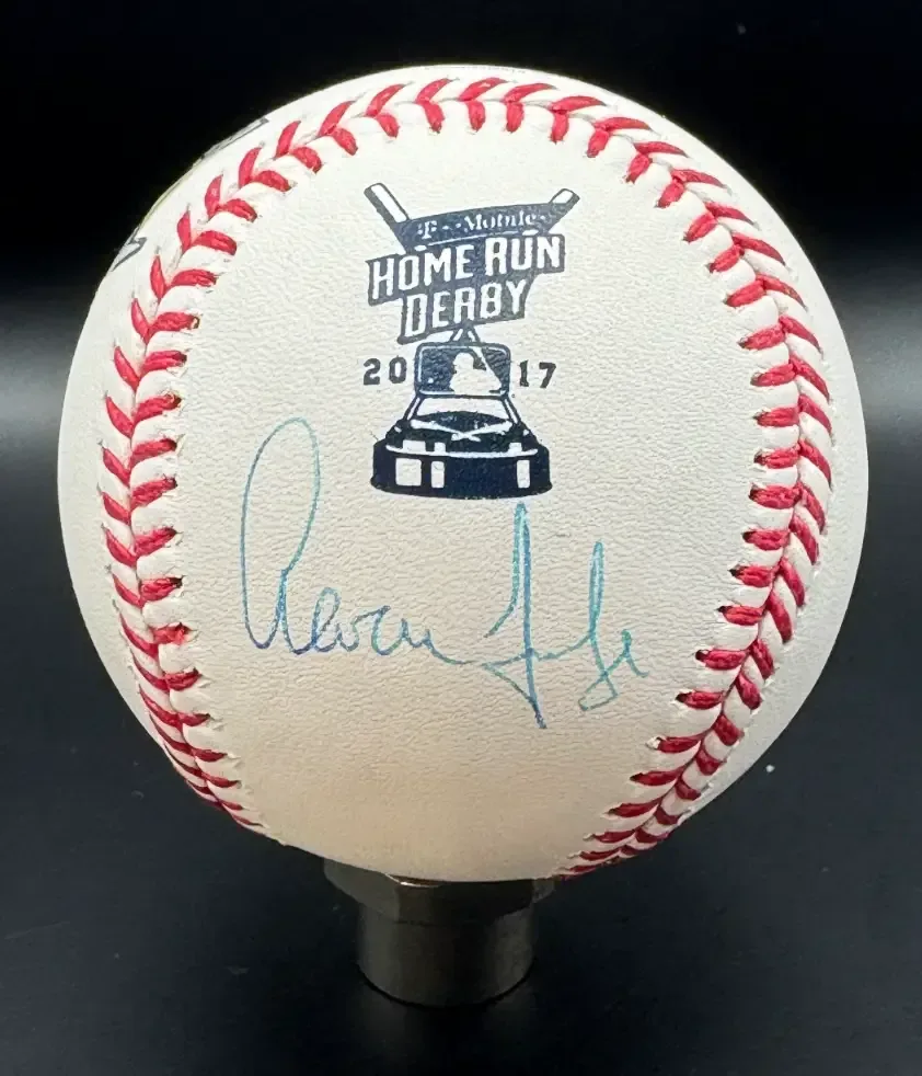 Signed Aaron Judge baseball associated with the 2017 Home Run Derby