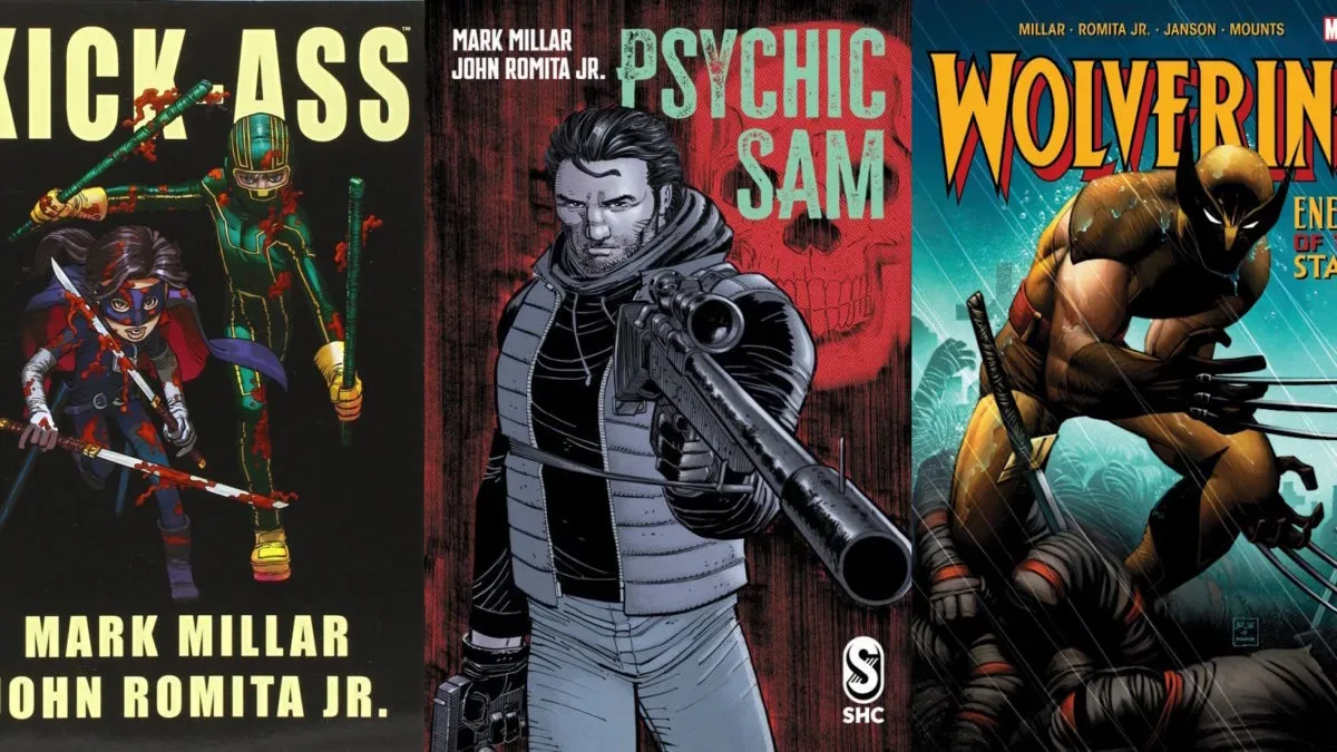 Mark Millar and John Romita Jr. pictured in a teaser for an upcoming announcement