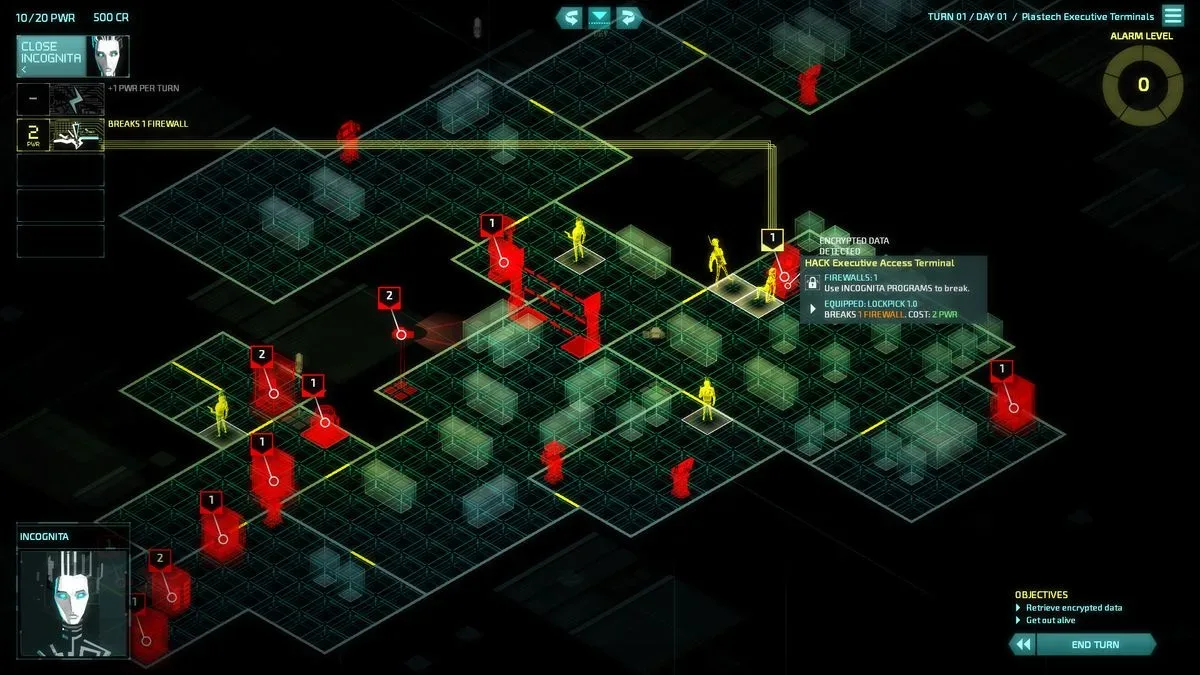 Tactical overview in Invisible Inc