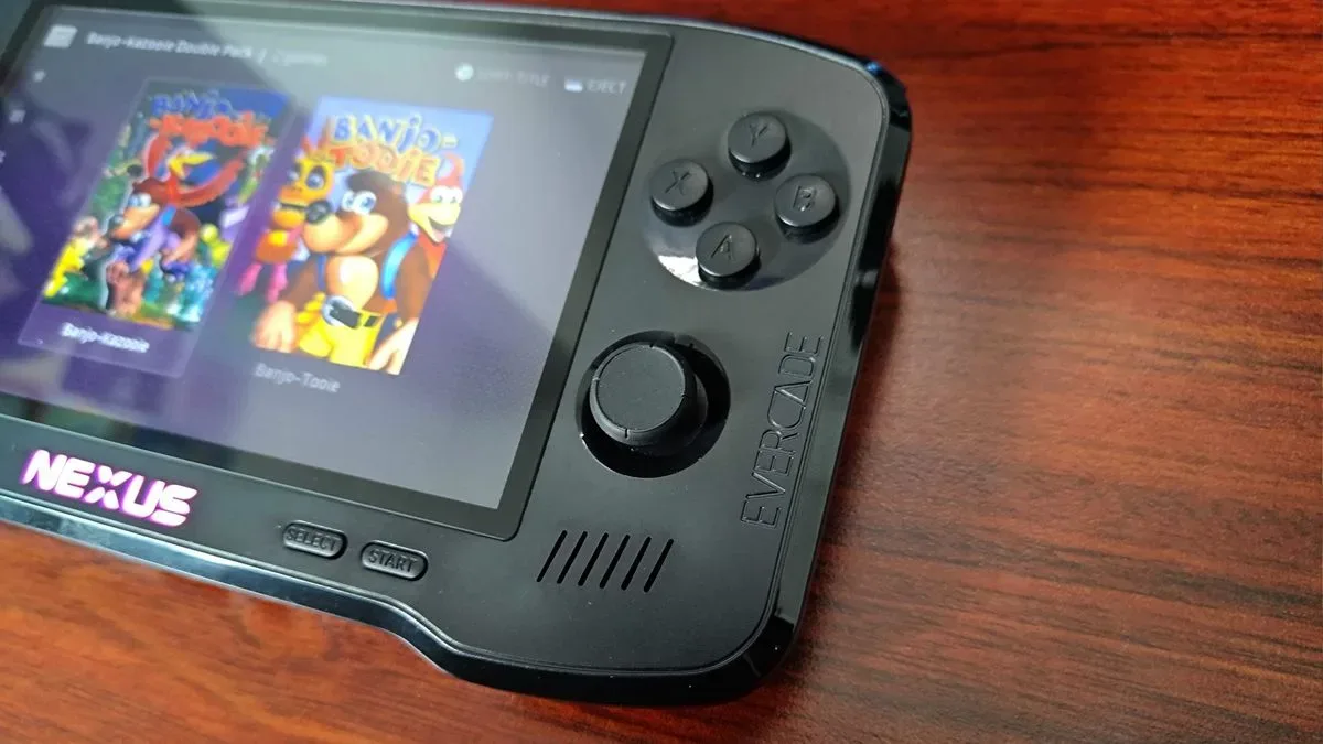 Evercade Nexus portable showing its physical cartridge slot