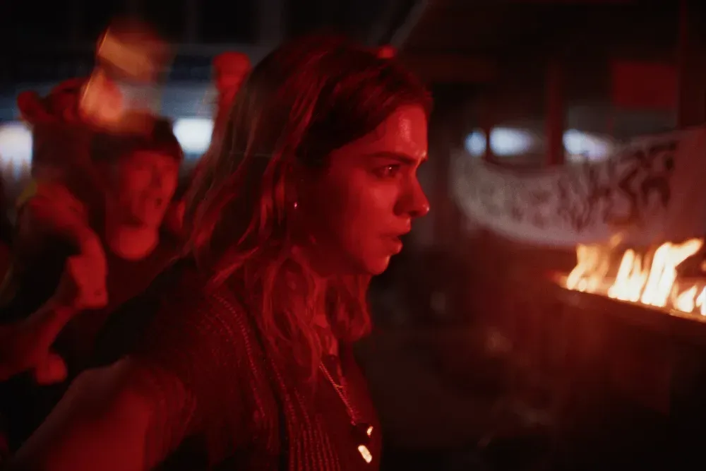 Lena Trifunović as student activist Lena in Until the Day Ends