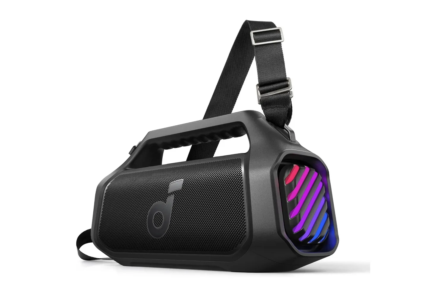 Soundcore Boom 2 Plus portable Bluetooth speaker with top carrying handle