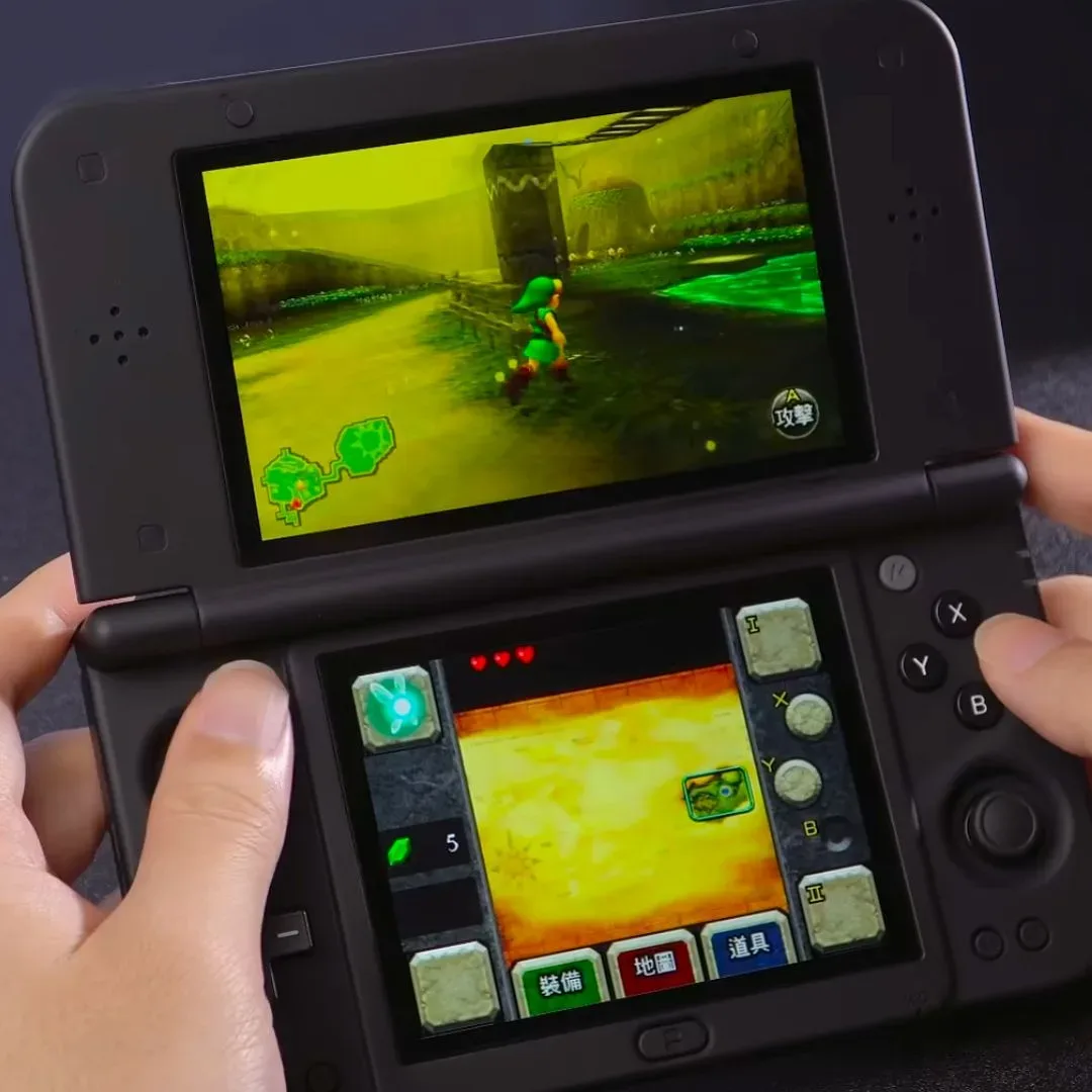 Azahar emulator compatibility screen on a retro handheld