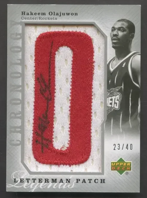 Completed Kobe Bryant BRYANT Upper Deck Chronology Letterman Patch Autograph card set