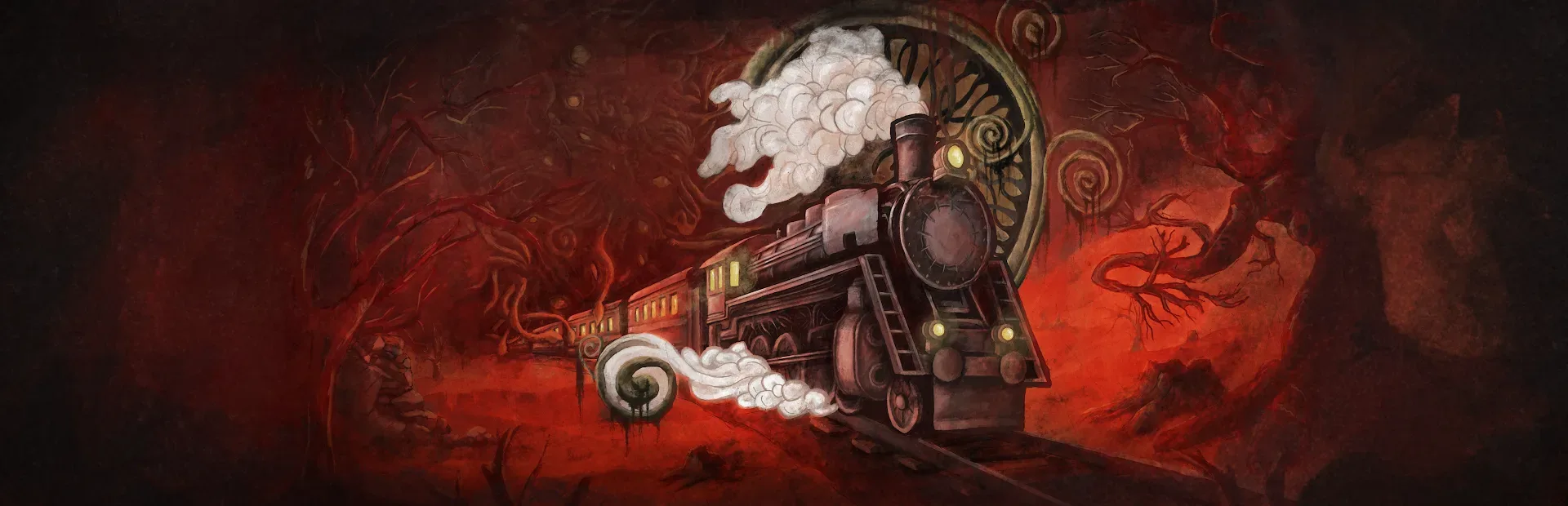Dreadline Express card-based narrative album interface