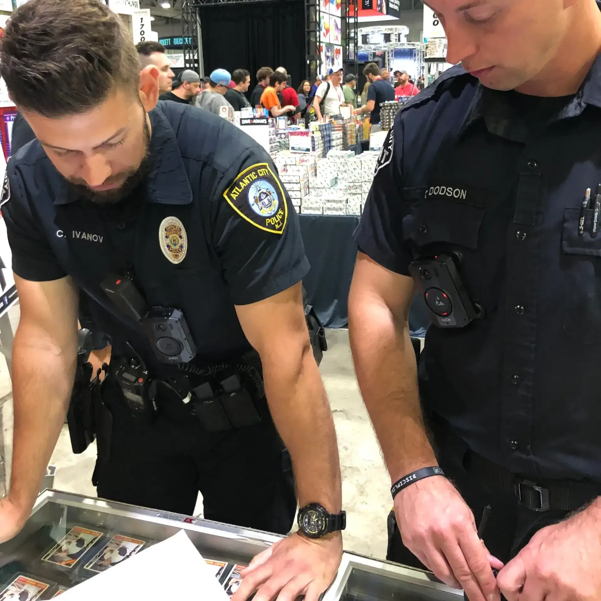Trading cards stored securely in protective cases