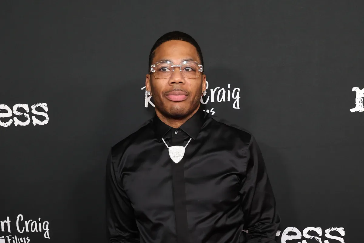 Nelly performing onstage at a live music festival
