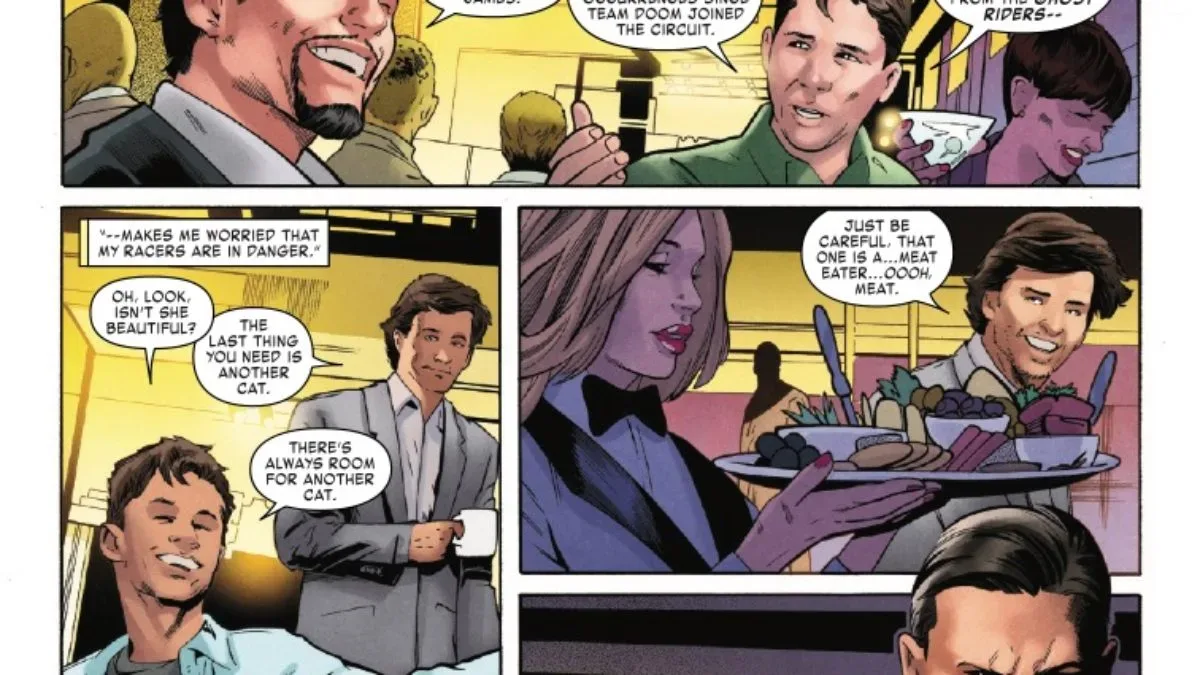 Iron Man: Racing Towards Doom #1 cover featuring Iron Man and Formula 1-themed imagery
