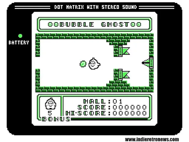Bubble Ghost fan conversion running on an Amstrad CPC 6128