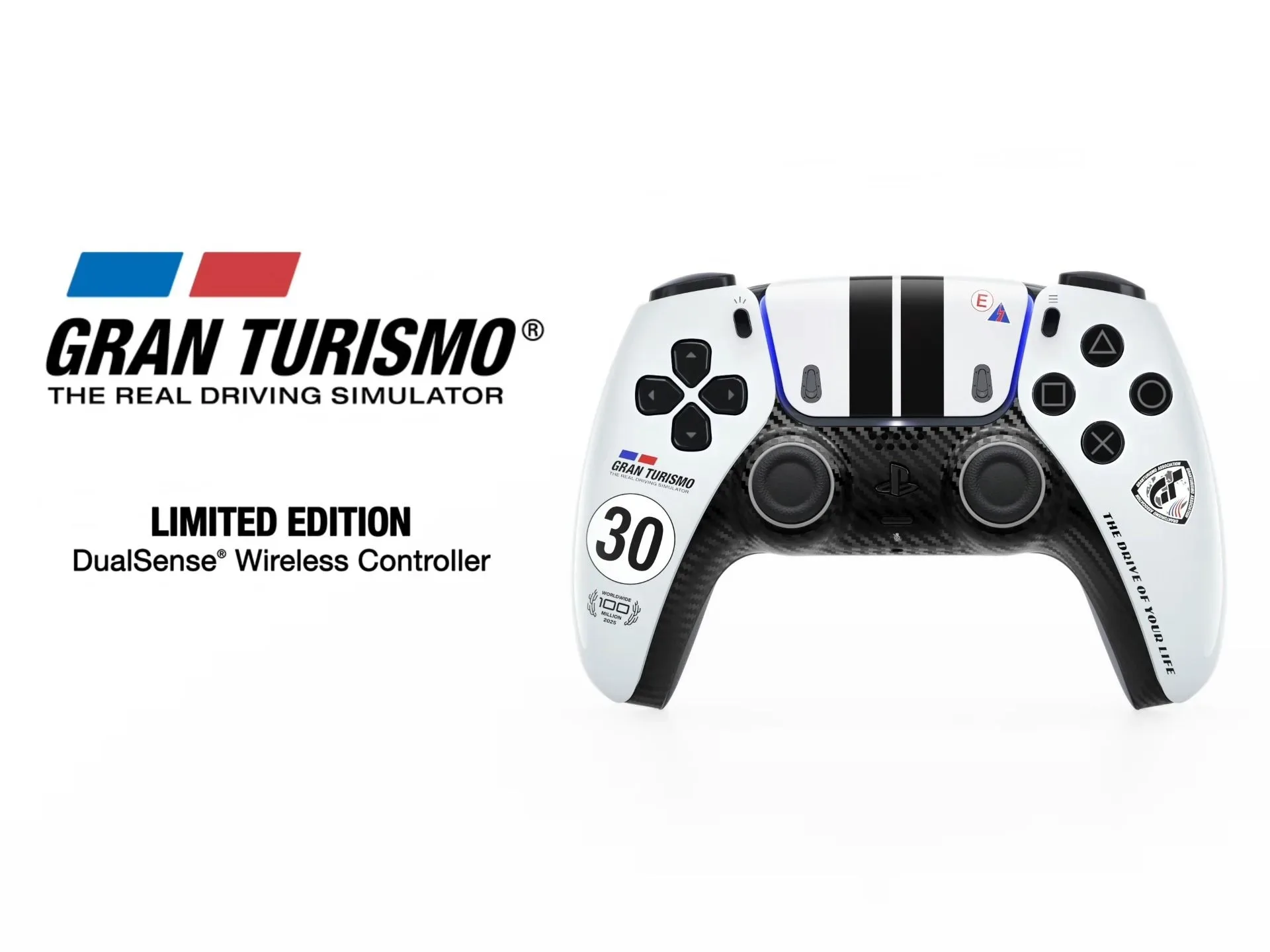 PlayStation DualSense controller celebrating the Gran Turismo series anniversary