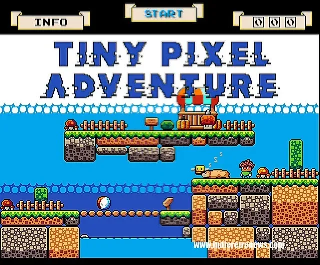 Tiny Pixel Adventure quest progression with keys unlocking new areas