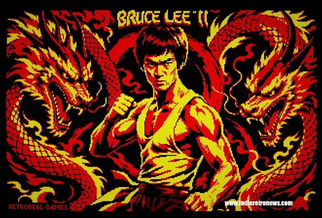 Bruce Lee II running in an Amstrad CPC-style action-platforming scene