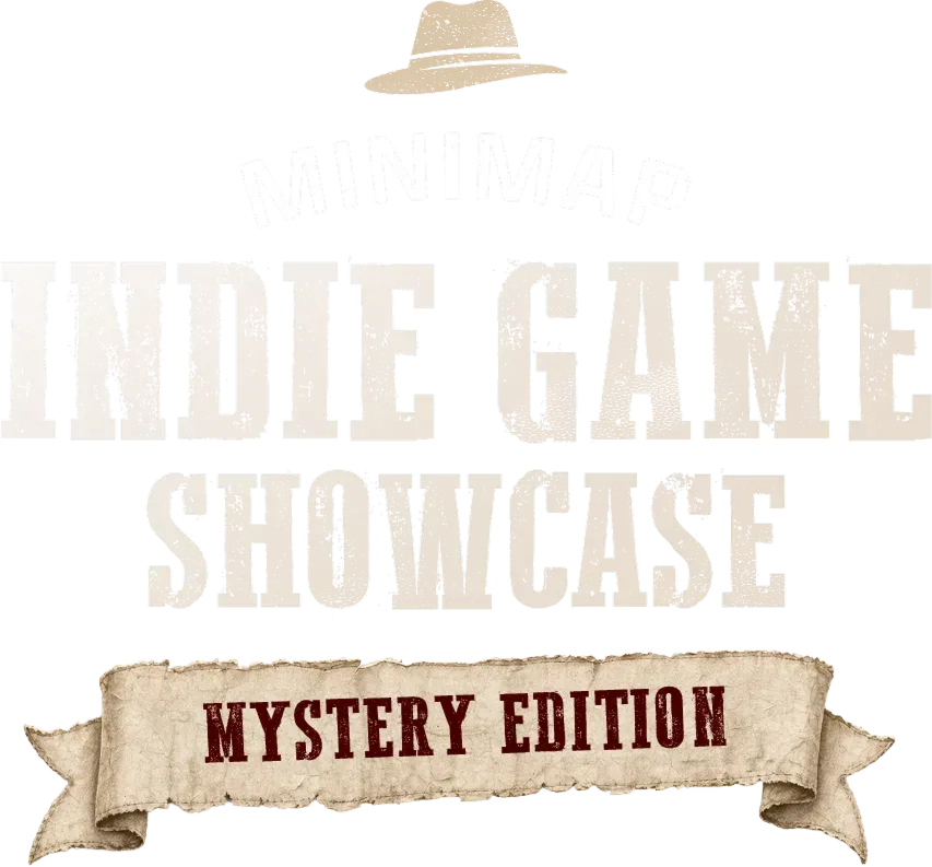 Promotional graphic for Minimap Indie Game Showcase: Mystery Edition