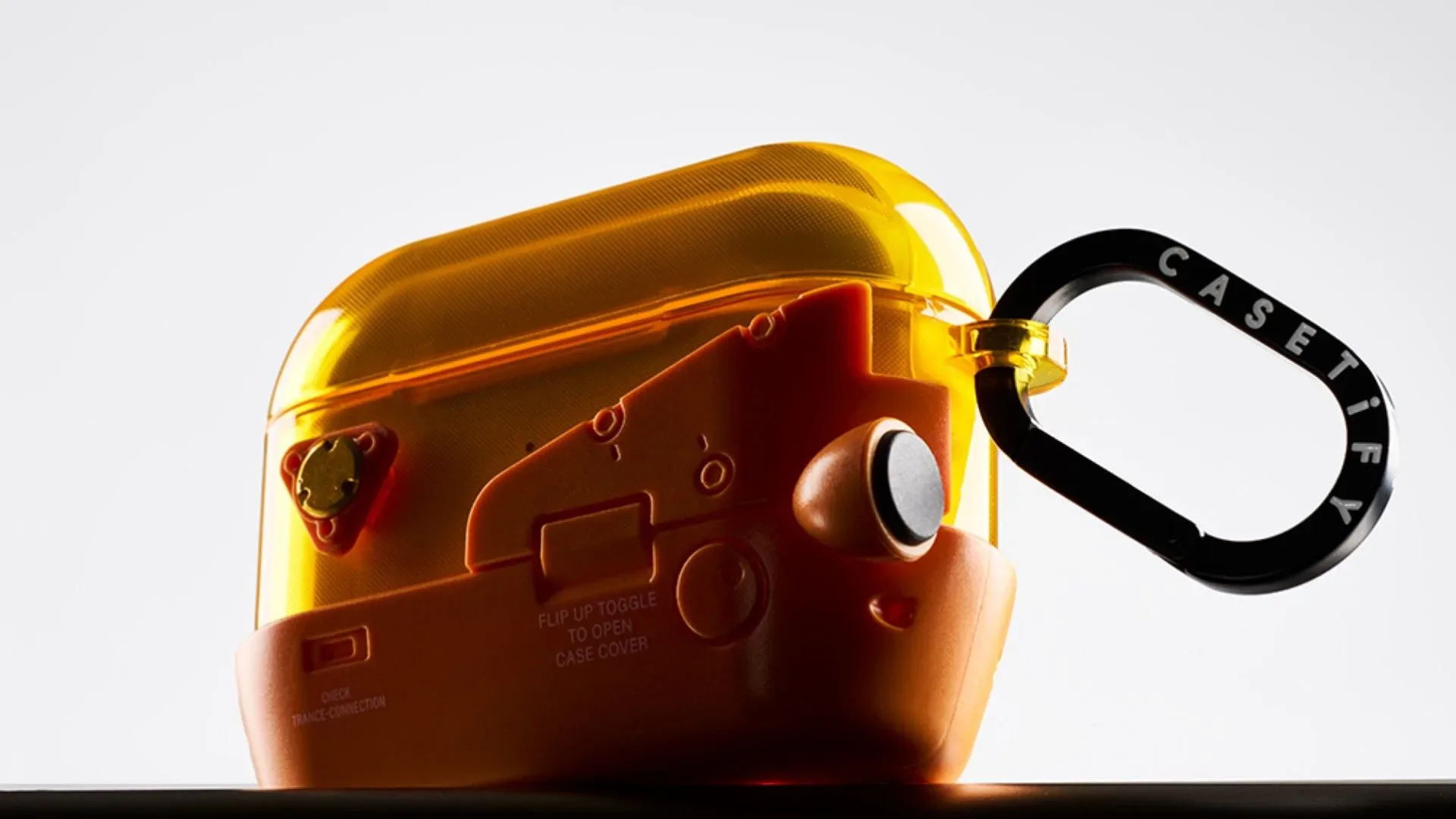 Death Stranding 2 Casetify BB Pod-inspired AirPods case with orange lighting
