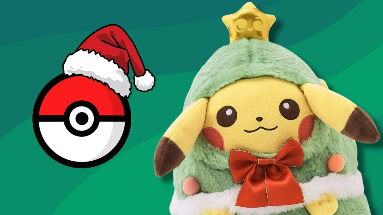 Pikachu and Clodsire connected holiday sled plush