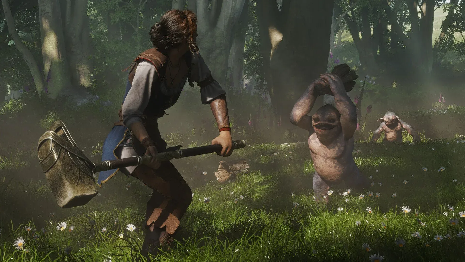 A Hollow enemy in Fable reacting to a targeted arrow attack