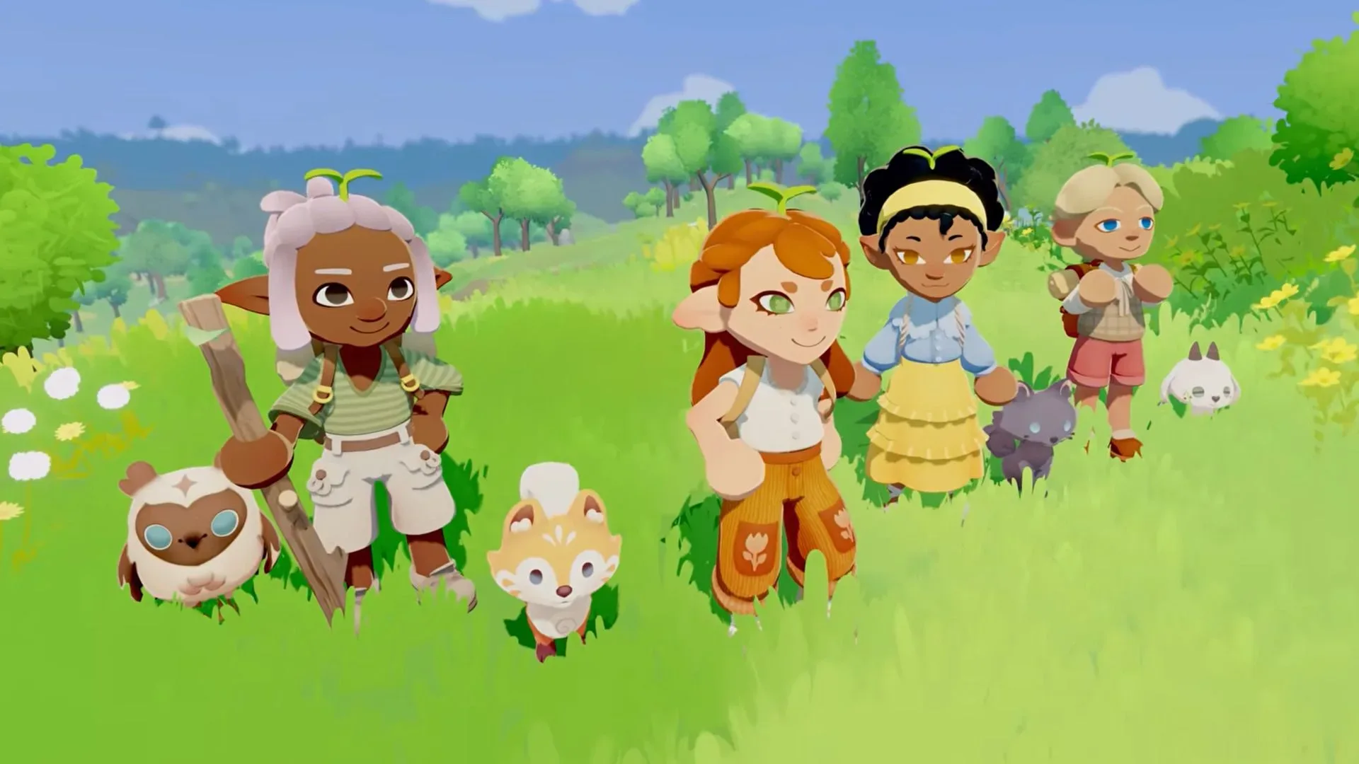 Humblets cozy fantasy campsite with a pet companion
