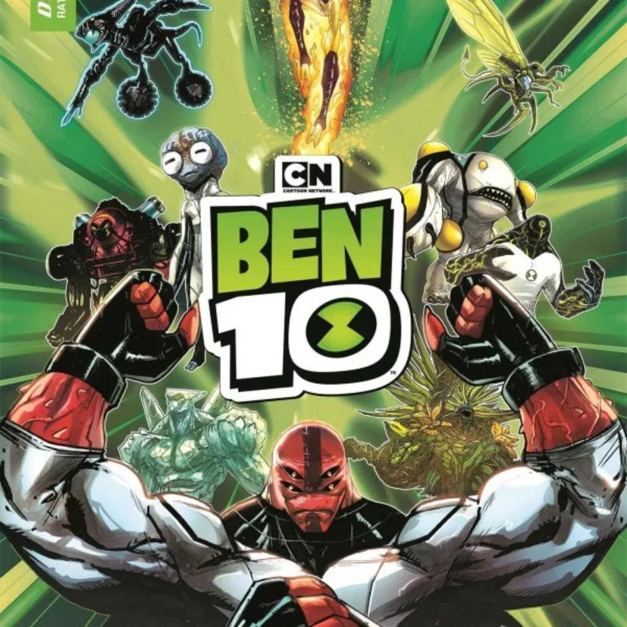 Ben Tennyson using the Omnitrix in the Ben 10 comic series