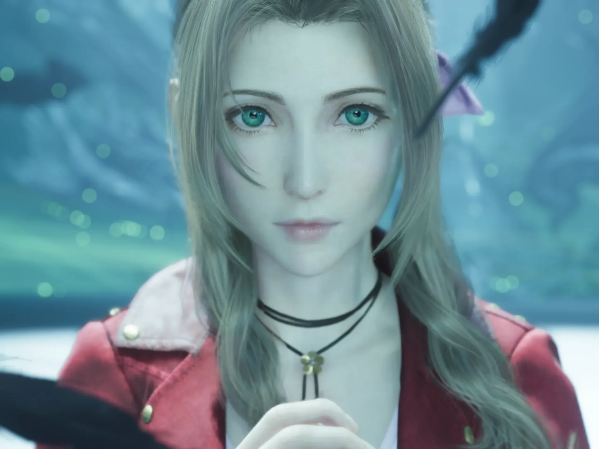 Aerith from Final Fantasy 7 Rebirth prays