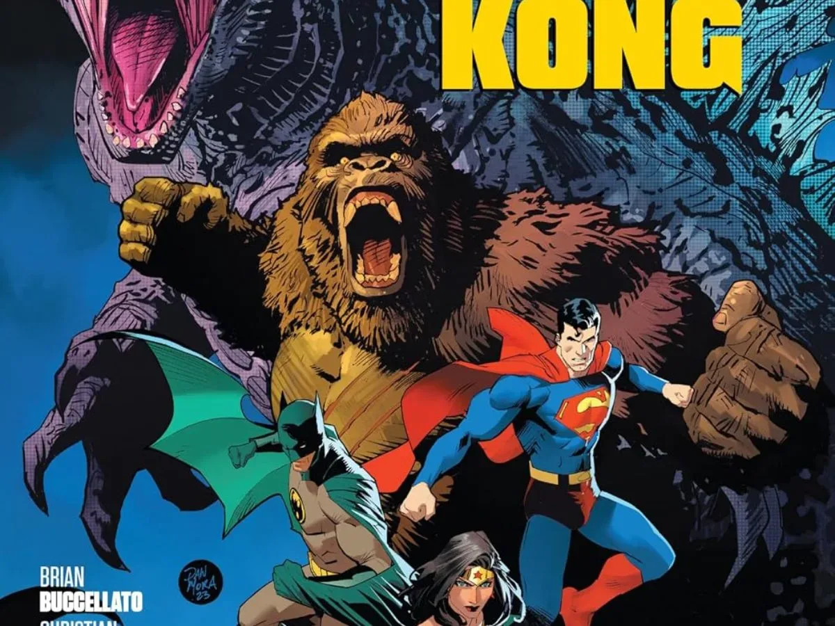 The Crime Syndicate and alternate Earth-3 Godzilla and Kong