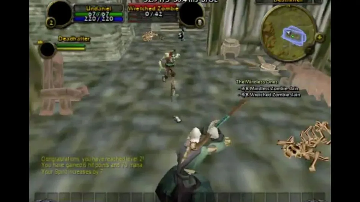 World of Warcraft gameplay running on Sega Dreamcast in a community port showcase