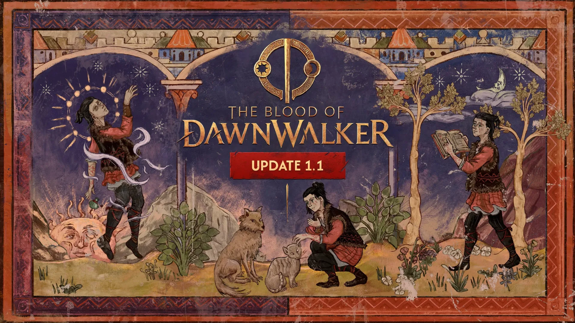 A character in The Blood of Dawnwalker during combat after the Update 1.1 improvements