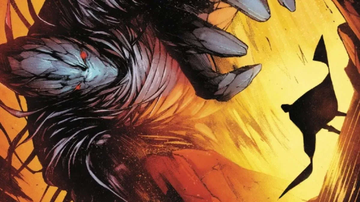 Doctor Doom battles through an infernal landscape in Doom All-On-One #1