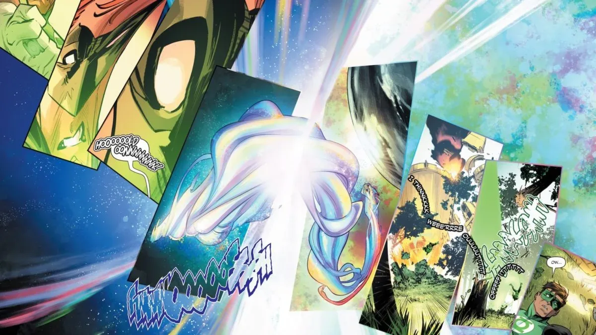 Green Lantern #40 comic cover featuring the Green Lantern Corps
