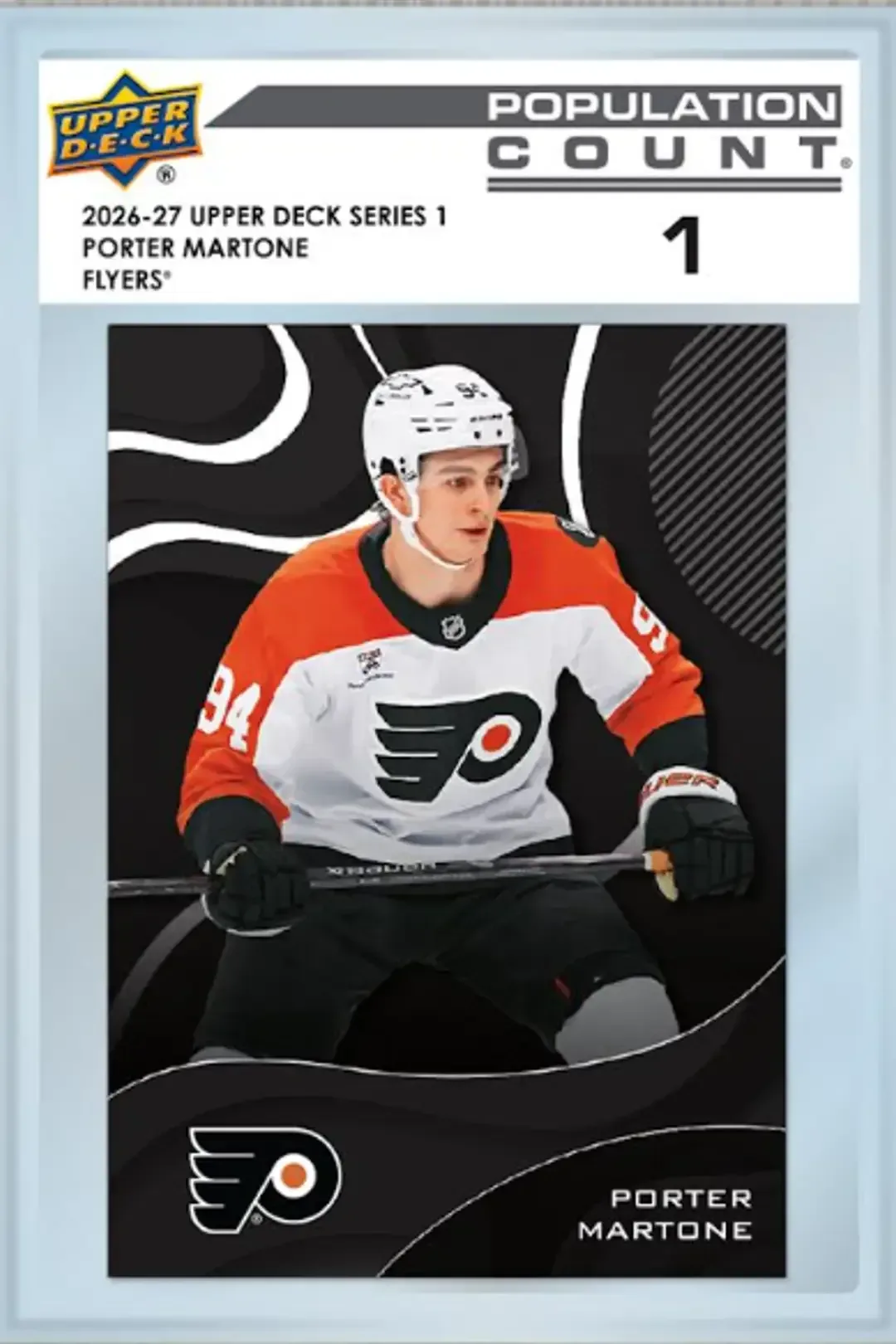 Population Count numbered parallel hockey card design
