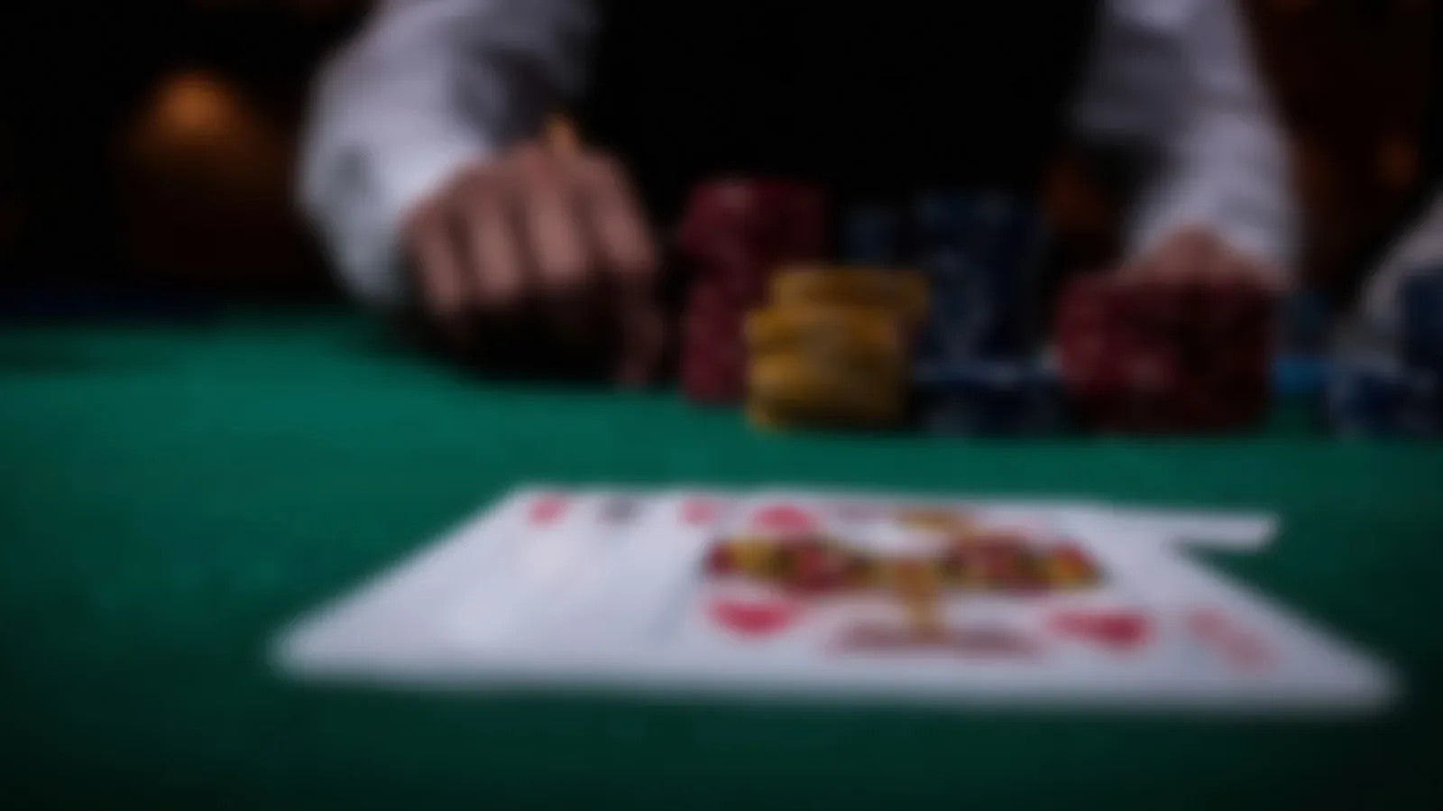 Online poker table on a PC screen with security warning overlay