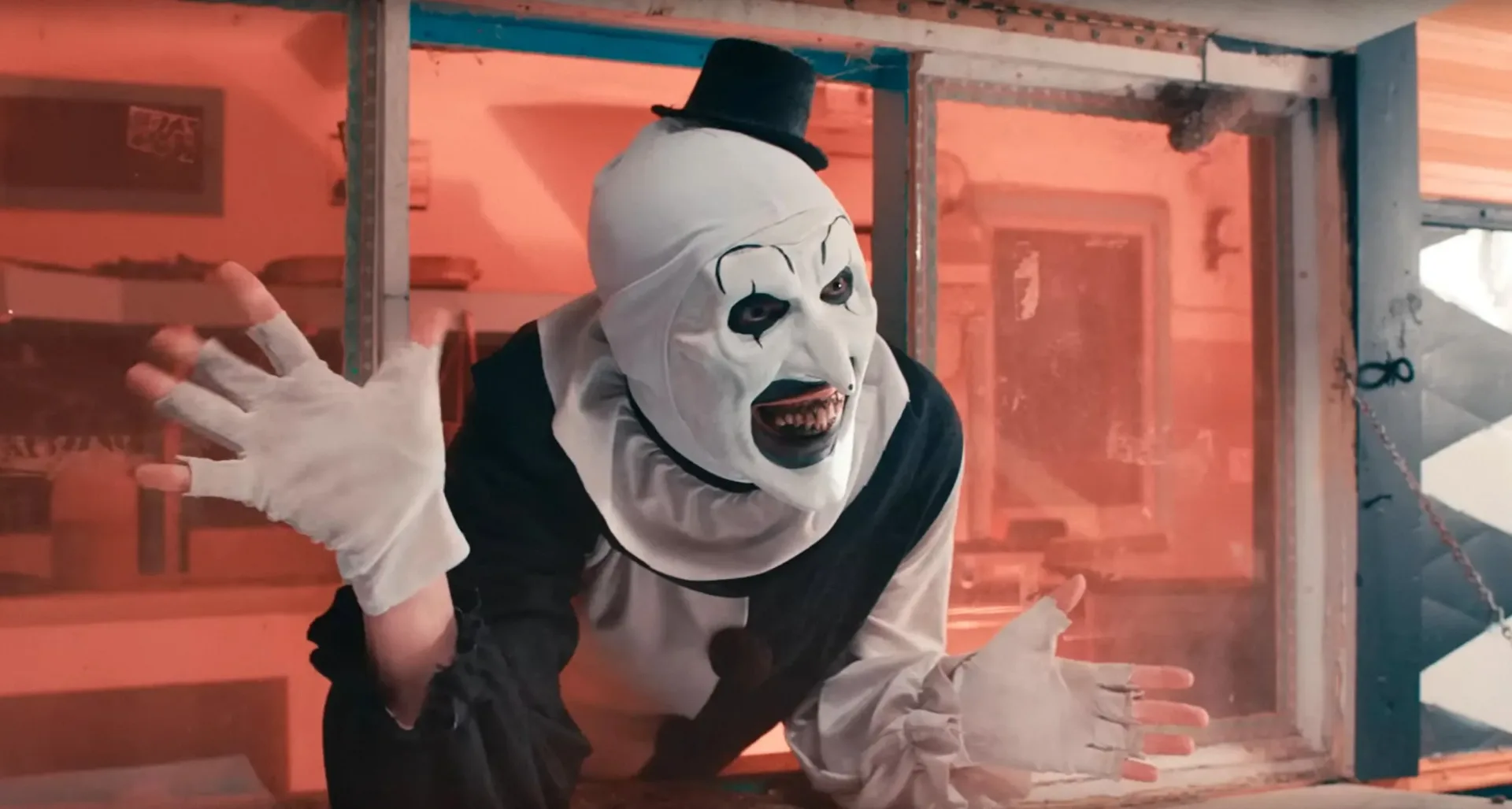 Art the Clown promotional image for the Terrifier trilogy Halloween theatrical return
