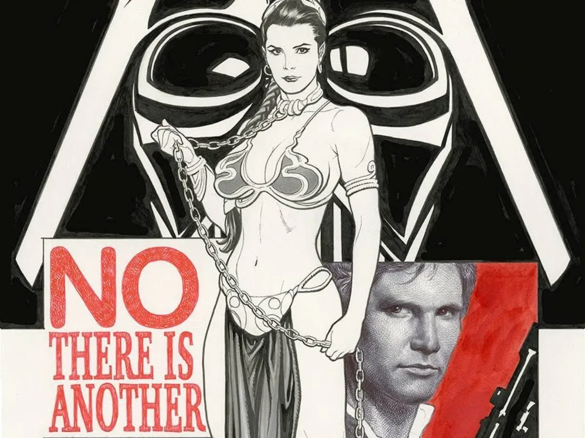 A blank Star Wars comic cover prepared for an original artist sketch