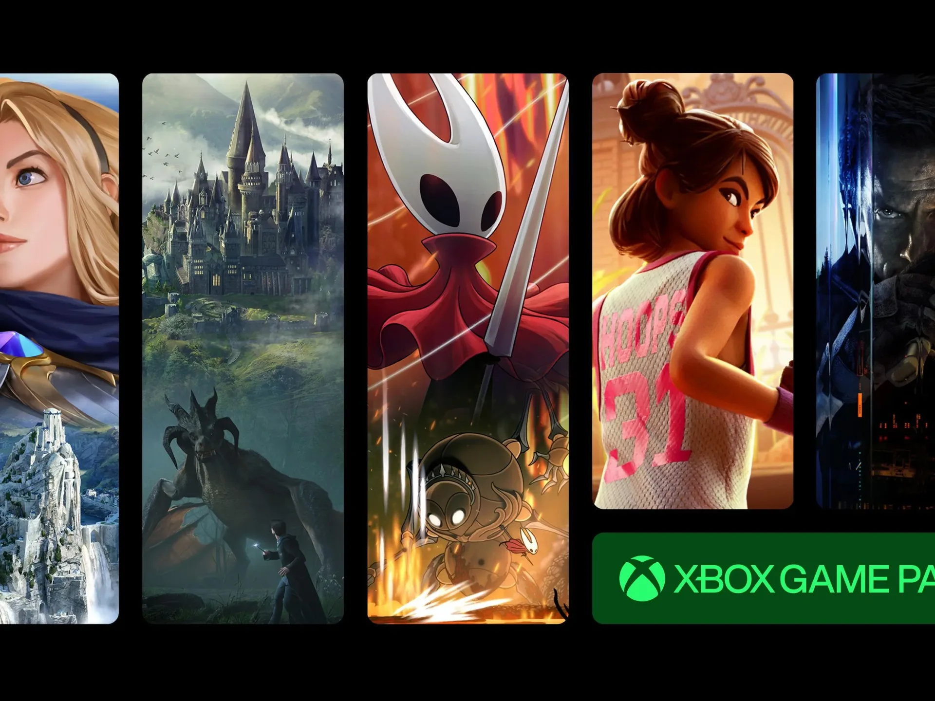 Xbox Game Pass logo on a green background