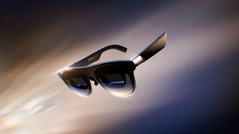 Close view of the Xreal One Pro+ glasses and redesigned nose pad