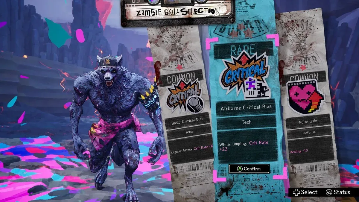 Davy tansformed into a werewolf form in Stupid Never Dies, within the Zombie Skill Selection screen