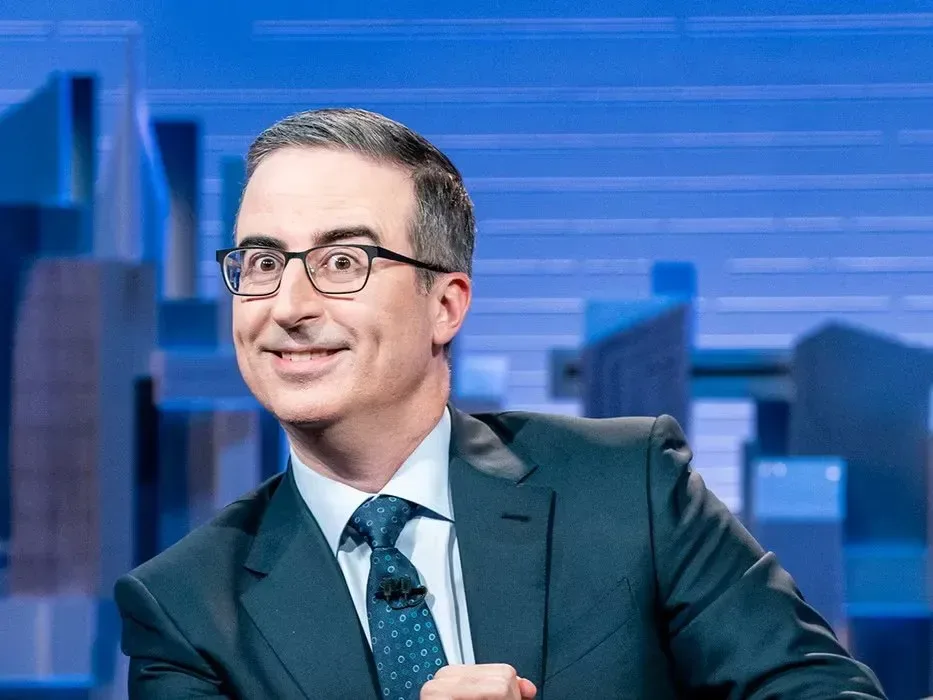 John Oliver on the Last Week Tonight set