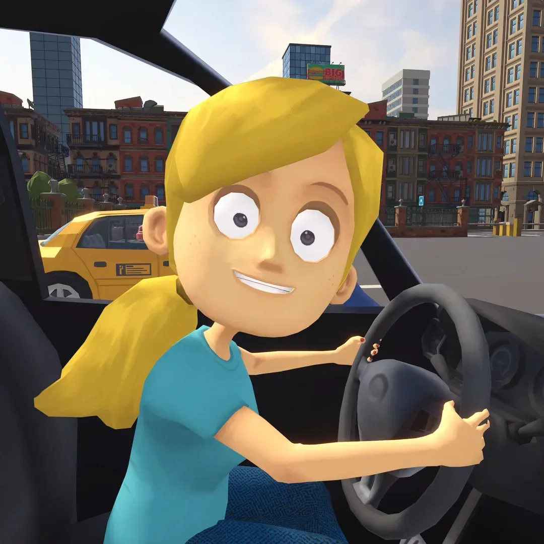 Teach My Little Sister How to Drive driving lesson scene with AI-powered NPC