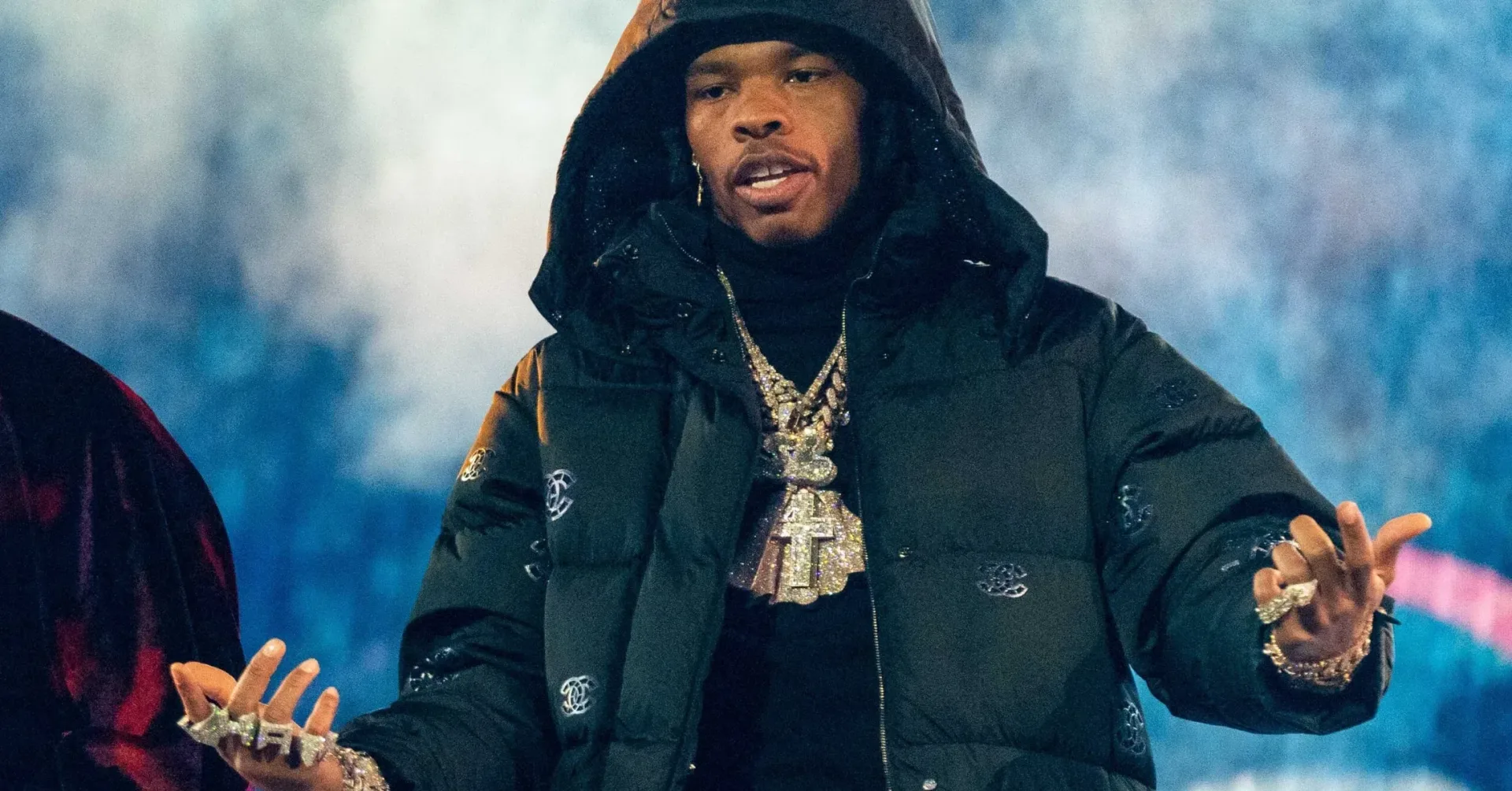 Lil Baby’s Fresh album tracklist whiteboard showing 17 songs and guest features