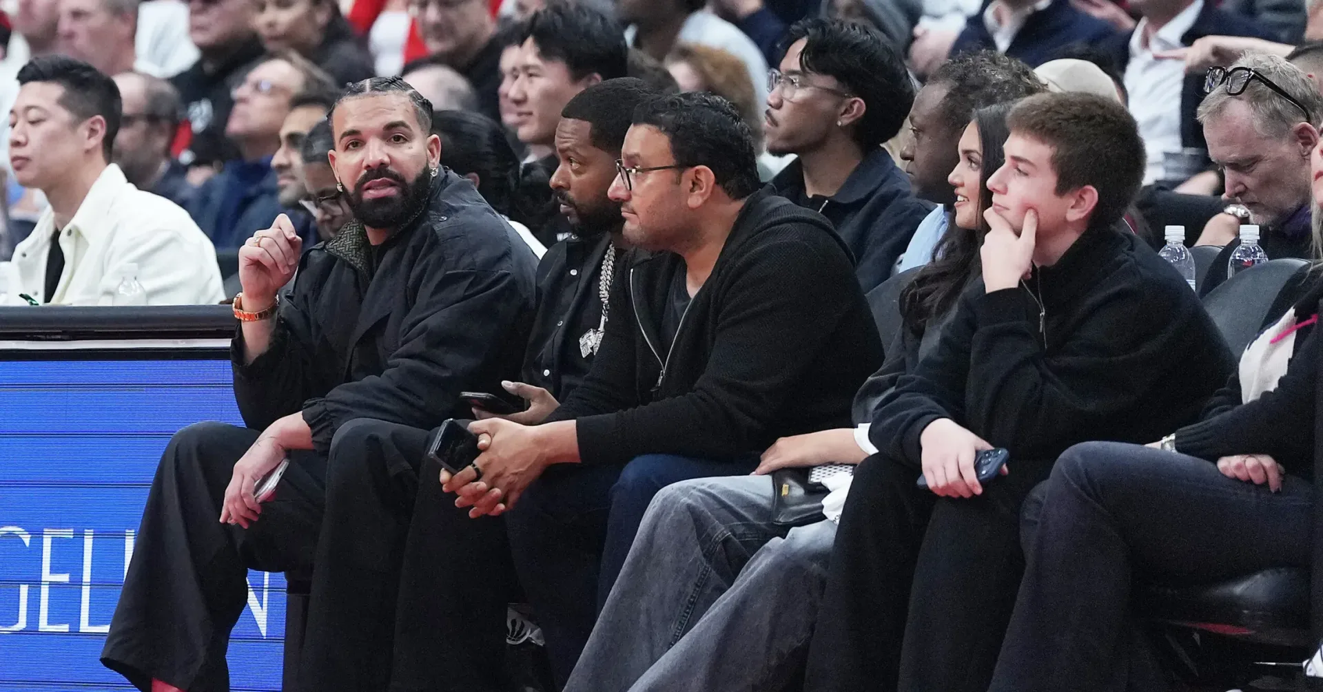 Drake speaking at a birthday celebration in New York City