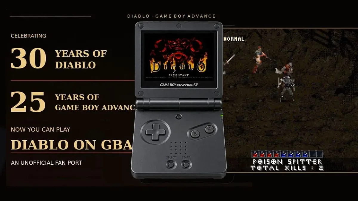 Unofficial Diablo remake running on Game Boy Advance