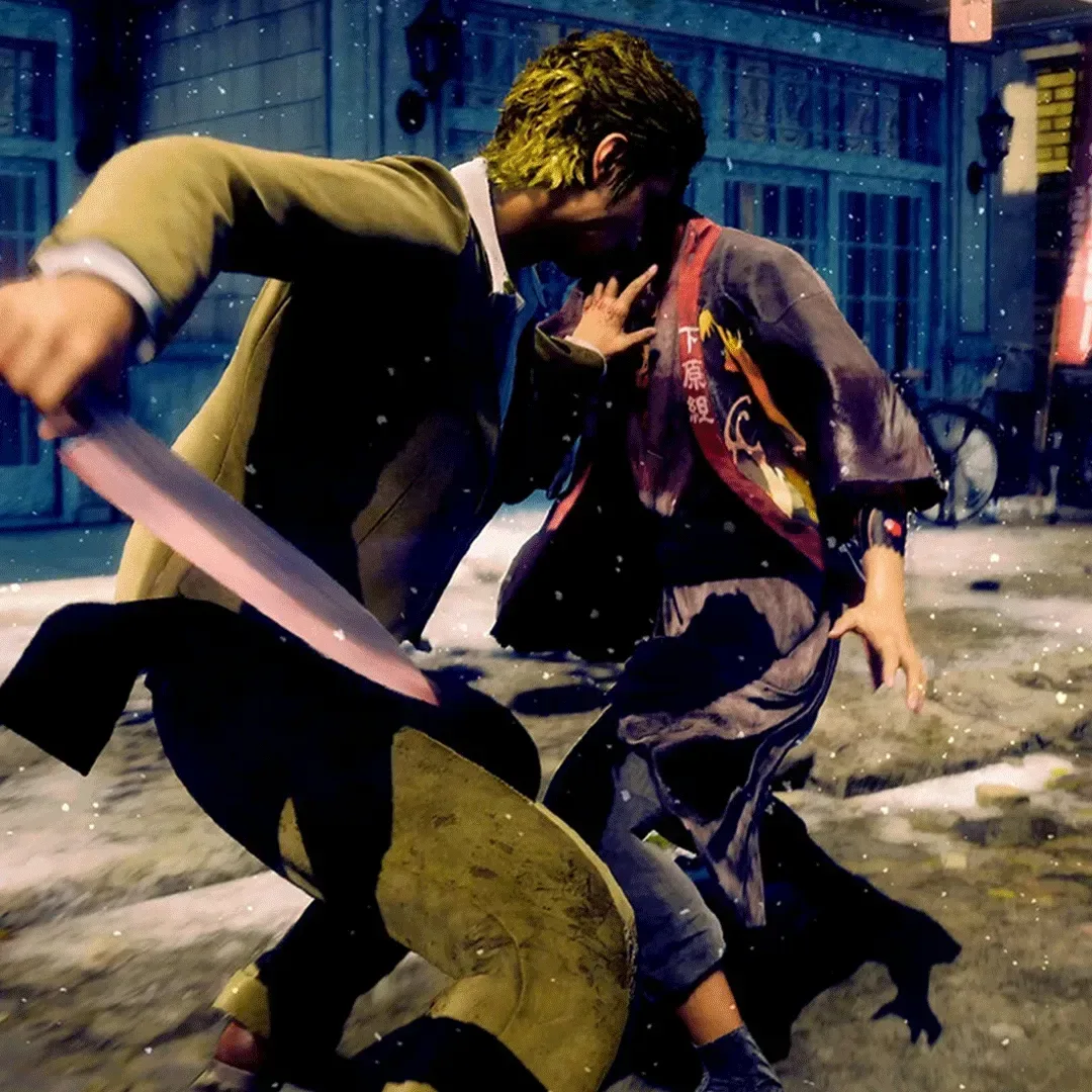Stranger Than Heaven character wearing a visible assist garment during combat