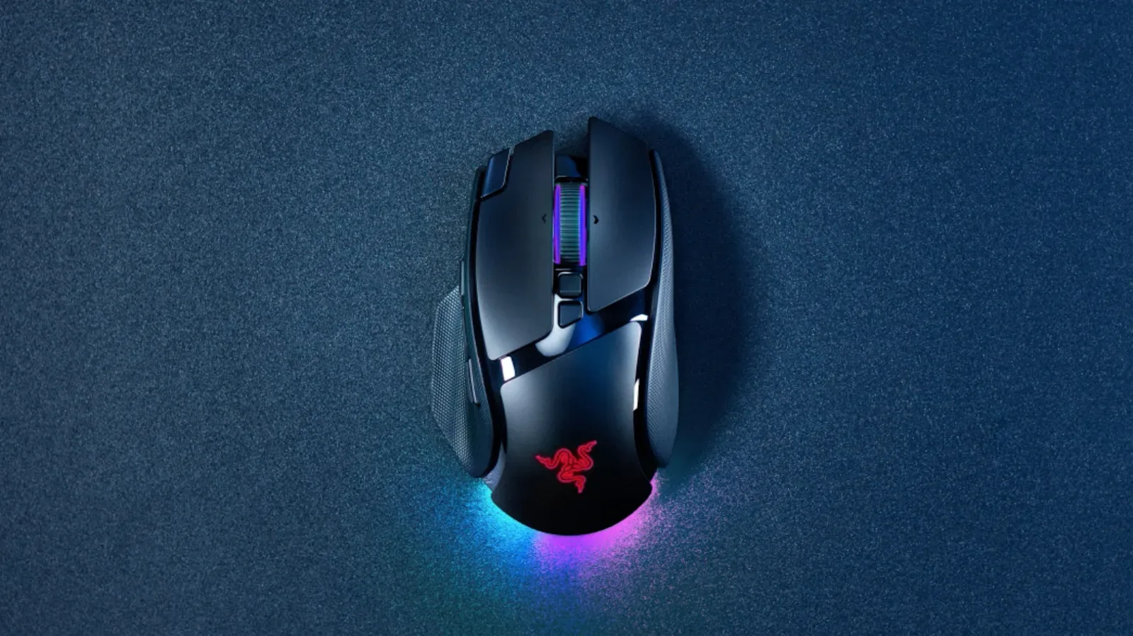Razer Basilisk V4 Pro gaming mouse with customizable controls and tilt scroll wheel