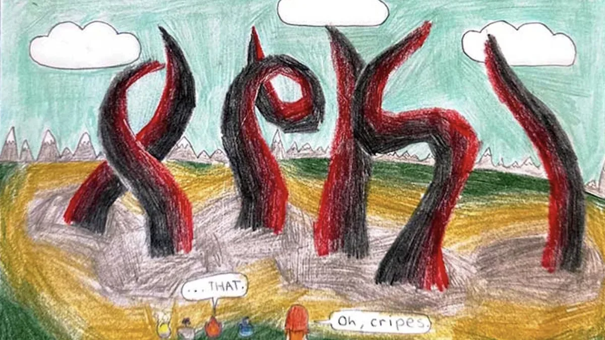 Esther Harrison’s winning three-page comic Spirits of Yonder Forest