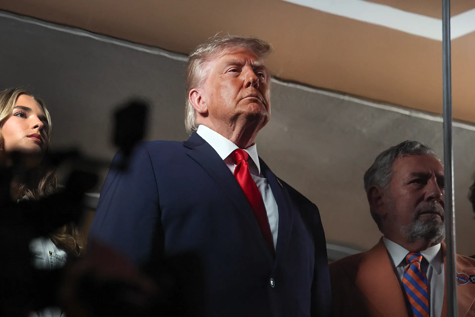Donald Trump speaks during a public event