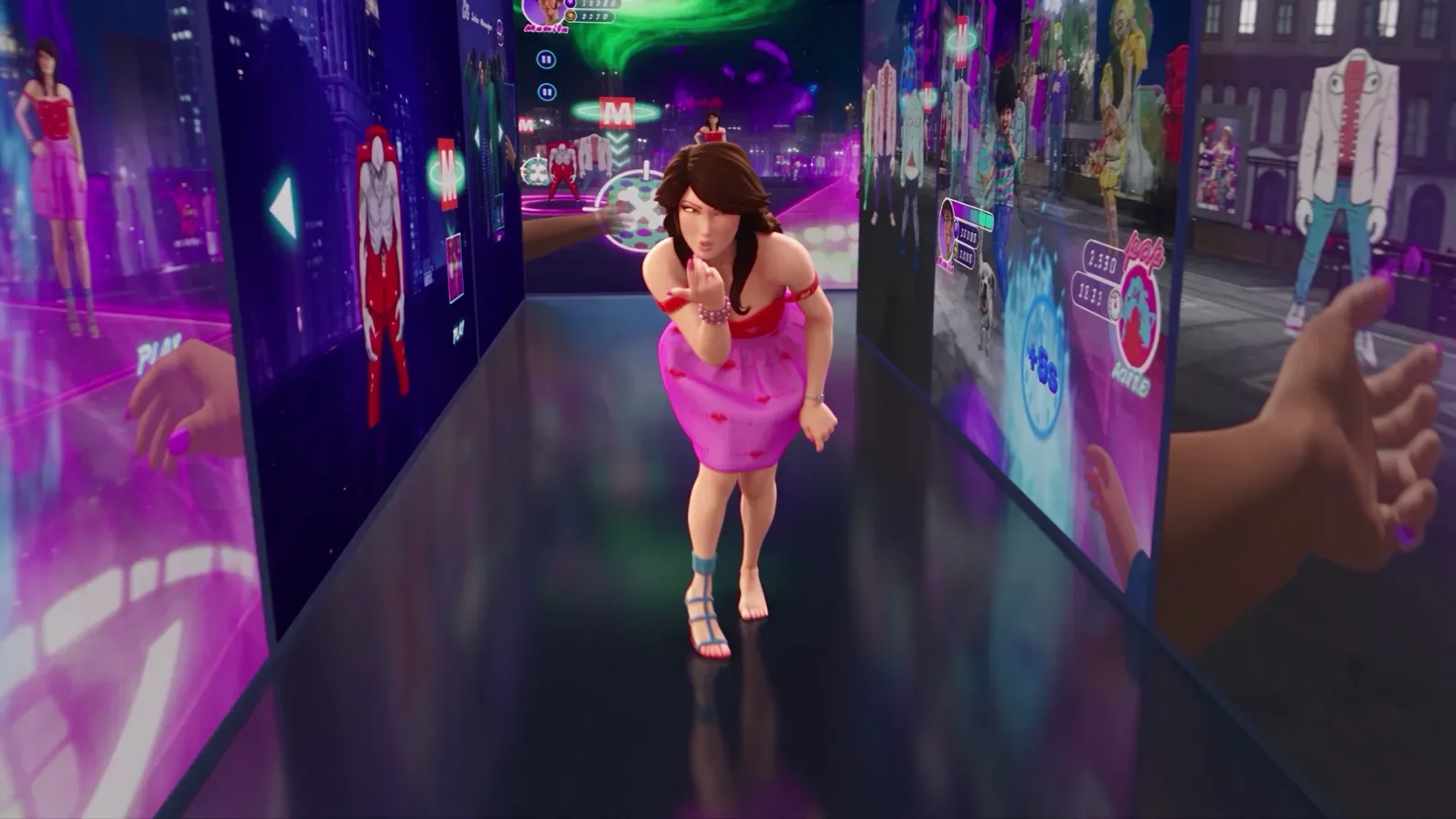 PAPgame first-person gameplay imagery from the IS IT JUST A GAME? musical chapter