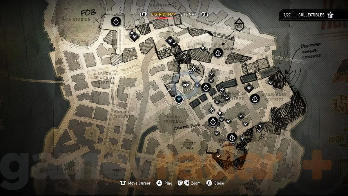 The Gears of War E-Day campaign map.