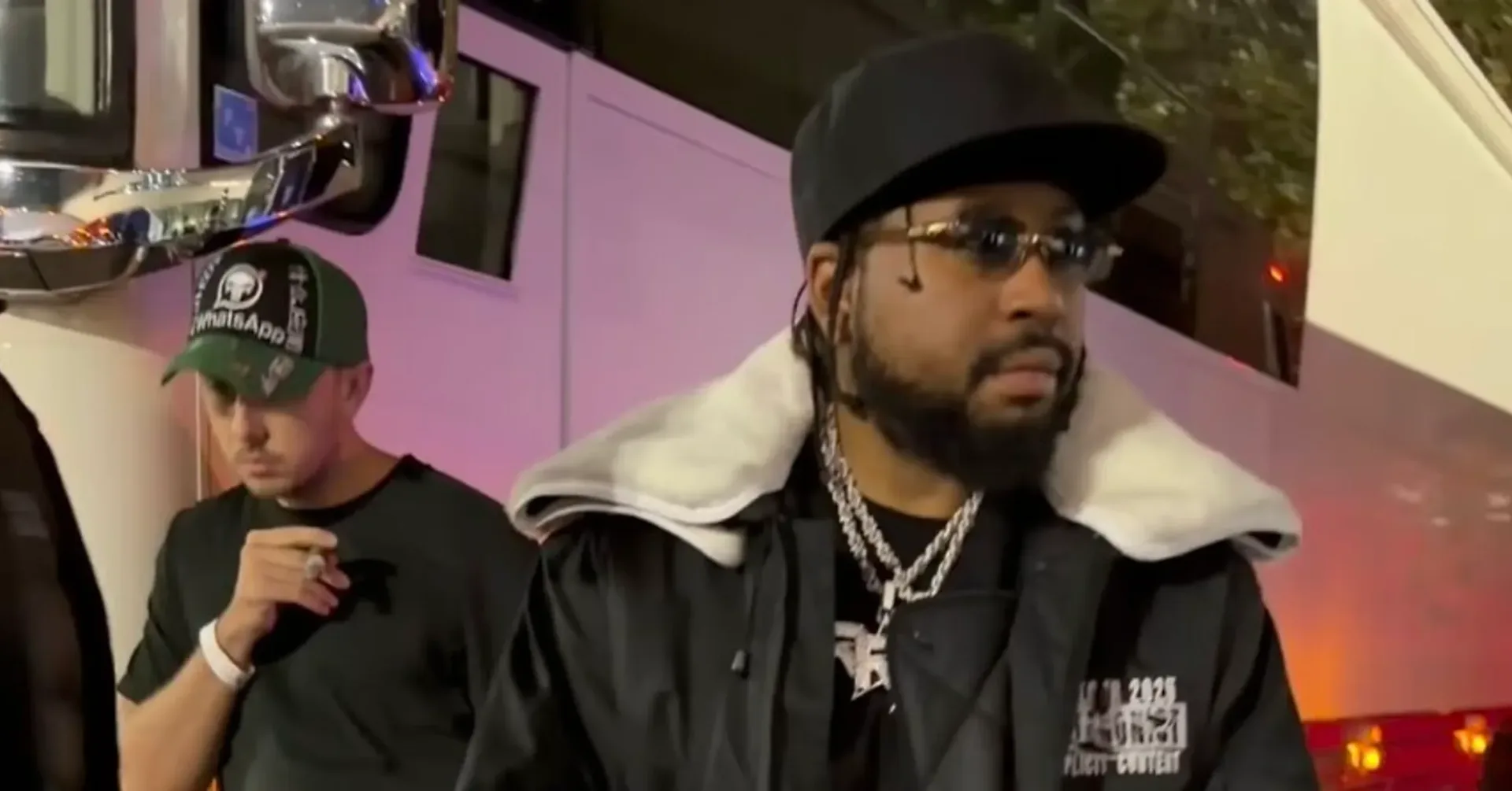DJ Akademiks attends a New York Knicks season-opening game at Madison Square Garden