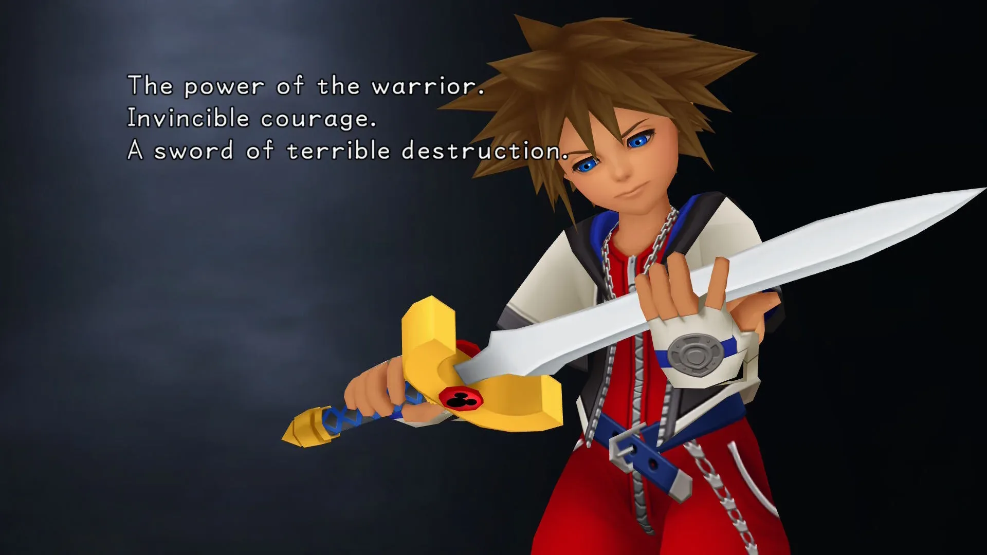 Darkside looming over Sora during the original Kingdom Hearts opening tutorial