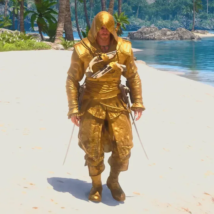 Edward Kenway sailing in Assassin’s Creed Black Flag Resynced