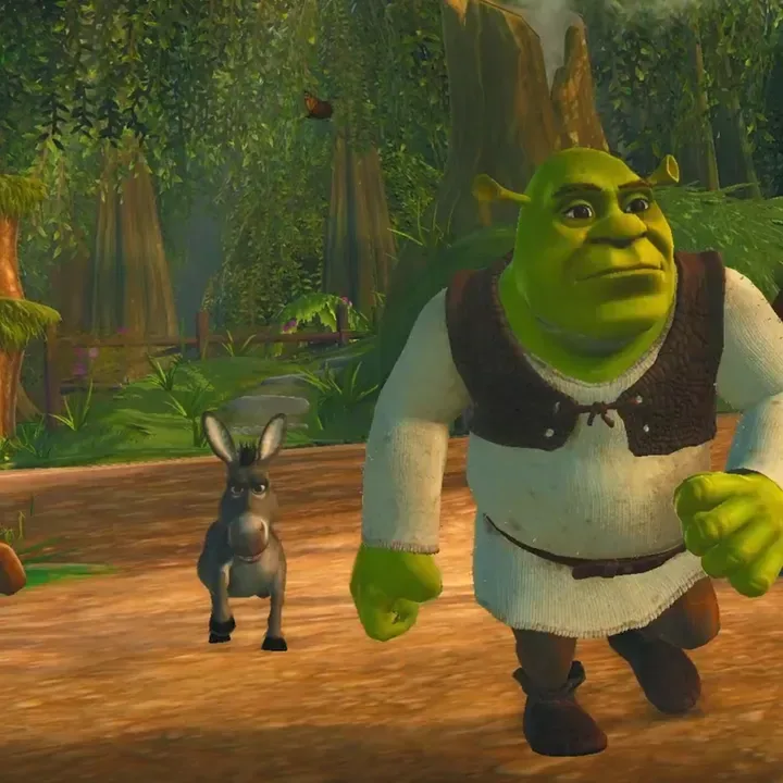 Shrek 2 Remastered characters Shrek, Fiona, Donkey and Gingy in the Xbox Series X|S reveal